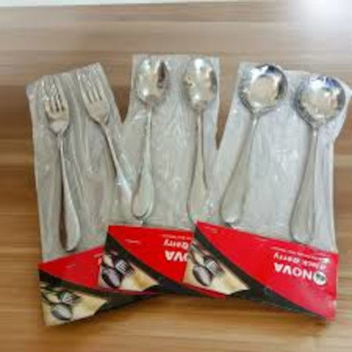 spoon stainless steel spoon 6pcs Tea, 6 pcs fork spoon and 6 pcs round sup spoon silver color spoon for Tableware super cutlery 15cm long spoons set(18pcs set)