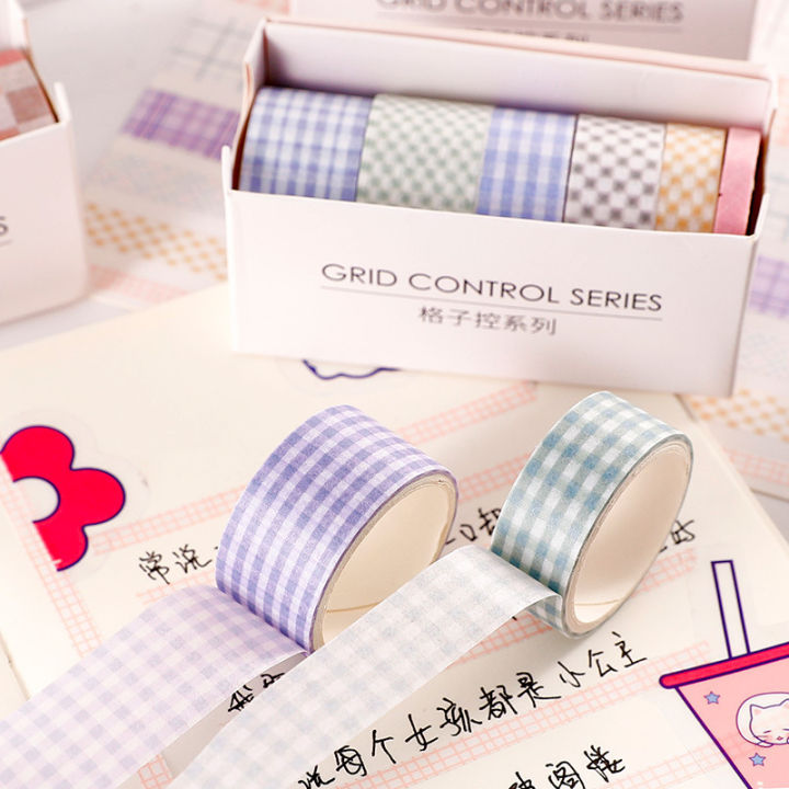 RHS%20Online%206%20Rolls/Set%20Washi%20Tape%20Lattice%20Decorative%20Masking%20Tapes%20Sticky%20Paper%20Tape%20for%20Journals%20Diary%20DIY%20Crafts%20Gift%20Wrapping%20-%20Image%205