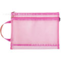 A4 double-layer transparent mesh document bag, hand zipper bag, conference information file bag, student storage bag, printing.