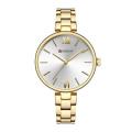 Curren 9017 Stainless Steel Analog Watch For Women -  Gold , White -  Watch For Women. 