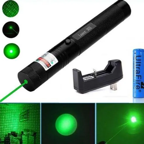 High-Power Green Laser Pointer – USB Rechargeable, 2000m Range, For TV/LED Screens, Presentations, Astronomy, Hiking, And Pet Play