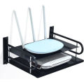 Wall Mount Metal Wireless Wifi Router Stand Storage Box Shelf Wall Hanging Storage Organizer. 