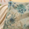 Cross-border fashion British style blue floral pattern corduroy pillowcase square animal pillowcase sofa office backrest.