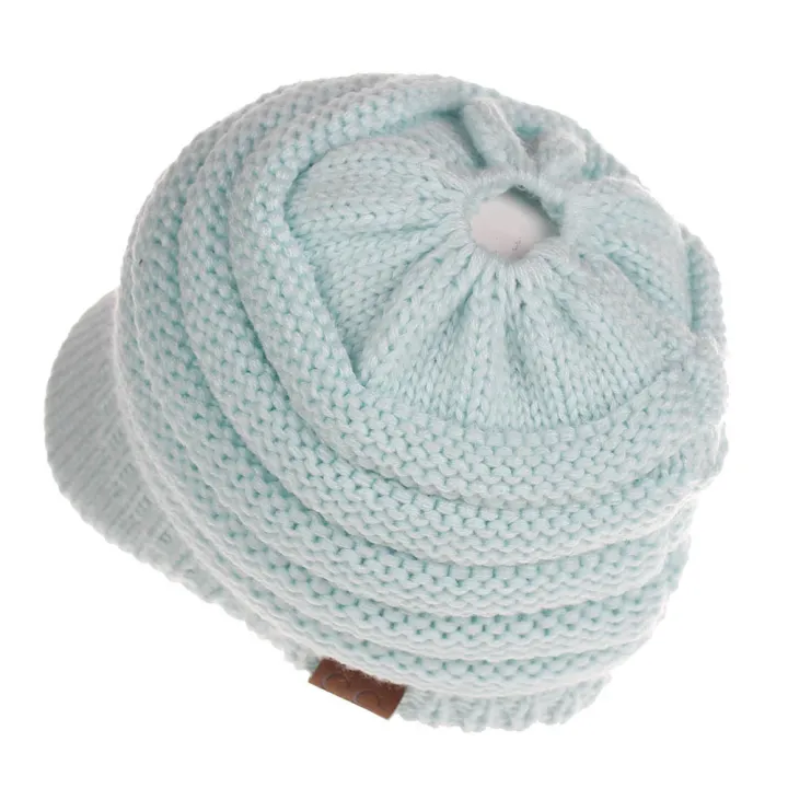 2018%20New%20Style%20Labeled%20Baseball%20Cap%20Cap%20Back%20Opening%20Ponytail%20Hat%20Autumn%20Winter%20Beanie%20Woman%2012%20Colors%20-%20Image%205