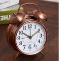 Antique COLOUR METAL Alarm Clock Twin Bell Alarm Clock With Stereoscopic Dial Backlight Desk Clock Loud Alarm Clock Gift.