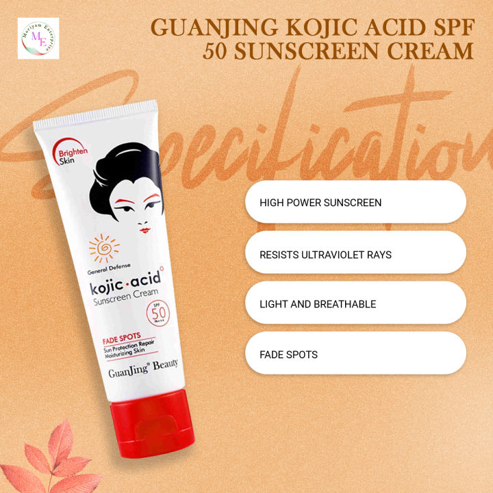 GUANJING%20Kojic%20Acid%20SPF%2050%20Sunscreen%20Cream%2080g%20-%20Image%202
