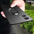 Phone case For Motorola Moto Edge 50 Fusion Back cover Finger Metal Ring Kickstand Car Holder Matte Soft Silicone Cover For Moto Edge 50 Fusion Cover cases(Moto Edge 50 Fusion 5G).