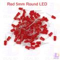 50Pcs Led Red Led 5Mm Round Led Light Emitting Diode Basic Red Light Bulbs For Electronics Project Indicator Front Panels Light Diy - Rgb Light. 