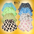 8 Pieces Multi Color Printed Half Pant for girl by any color.