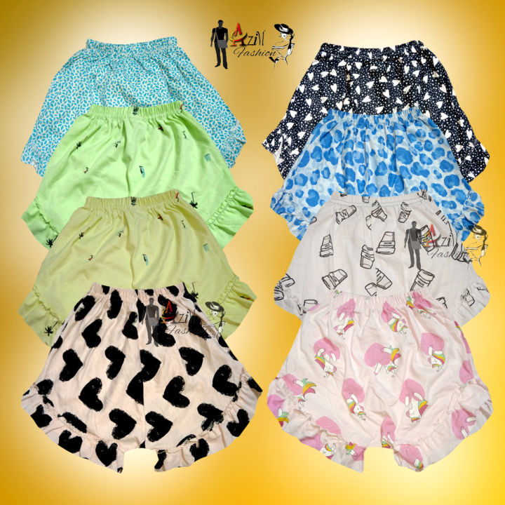 8%20Pieces%20Multi%20Color%20Printed%20Half%20Pant%20for%20girl%20by%20any%20color%20-%20Image%202