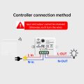 Wireless Light Wall Switch RF 433Mhz Relay Receiver with 2x1Gang Panel Switch LED Remote Control for LED Lamp.
