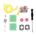 Carburetor AC04122 Fuel Line Kit for Poulan Featherlite Weed Eater FL20 String Trimmer Brushcutter C1U-W24 545081808 Replacement Spare Parts. 