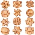 Wooden Puzzle Games Brain Teasers Toy 3D Puzzles for Teens and Adults Logic Puzzle Wood Magic Cube Brain Teaser Assembling Toys.