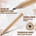 100Pcs 3.5In Beginner Writing Pencil,Students Stationery,Triangular B. 