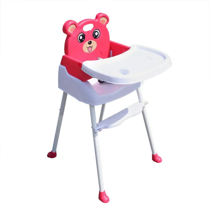 Children's%20High%20Chair%20Baby%204-in-1%20Dining%20Chair%20Seat%20Foldable%20with%20Tray%20Height%20Adjustable%20-%20Image%202