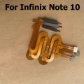 Original For Infinix Note 10 Fingerprint Sensor Power Button Flex Cable Touch ID Sensor Home Buttons Smartphone X693.