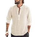 Stylish Addition - Men'S Casual Linen Cotton Fatua Shirt Men Long Sleeve Cotton Linen Shirt - Shirt For Men - Shirt - Modern - Choice Expression.