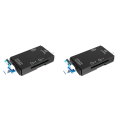 2X 6 in 1 USB 3.0 OTG Card Reader for Secure Digital/TF Cardreaders Splitter Adapter for Mobile Phone Computer-Black. 