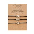 3 Pcs/Set Friendship Card Bracelets Long Distance Relationship Promise Bracelet Party Birthday Gift for Best Friends Sisters. 