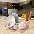 Cutlery Holder with Utensil Holder, Dish Drying Rack Counter Space Saving, Drip Tray over The Sink Dish Rack for Spoons, Chopsticks Plate Forks. 