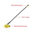 10pcs/Lot IPEX4 Cable IPEX4 MHF4 to SMA WIFI Antenna RcheerfulF Cable RF1.13 Pigtail Extension Cable Assembly 5CM-100CM.