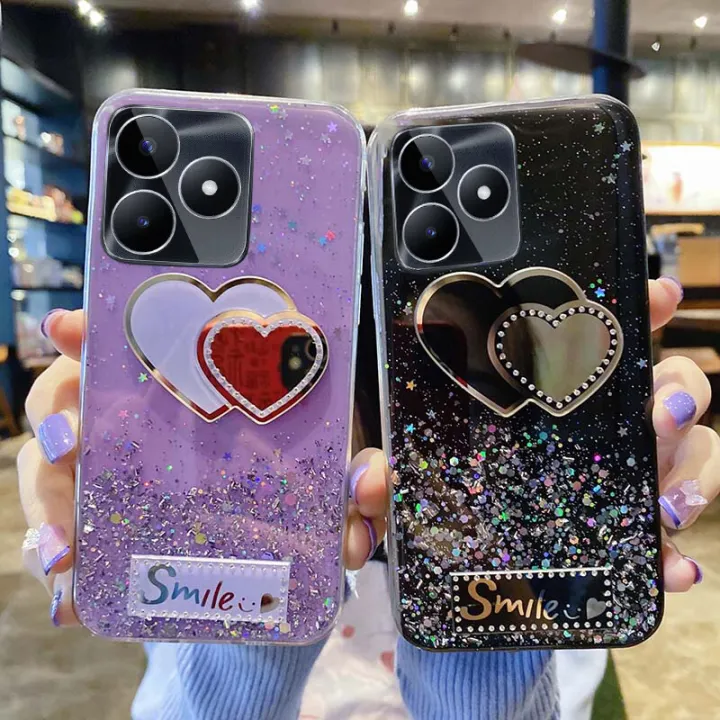 For%20Realme%20C53%20Case%20Glitter%20Soft%20Transparent%20Be%20Love%20Makeup%20Mirror%20Stars%20Moon%20For%20Realme%20C53%20Back%20Cover%20-%20Image%203