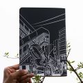 Dhaka (Line) Black Silver Cover Notebook (SN202309382). 