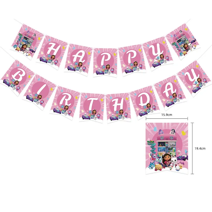 Pink%20Gabby%20Dollhouse%20Suit%20Girls%20Birthday%20Party%20Decorations%20Cutlery%20Set%20Balloon%20Cups%20Plates%20Baby%20Shower%20Gifts%20Doll%20house%20Supplies%20-%20Image%204