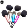 Microfono Stereo portatile da 3.5mm microfono KTV Karaoke Mic per Smart Phone Laptop PC portatile microfono Audio portatile.