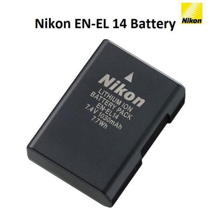 Nikon En-El14 Rechargeable Li-Ion Battery For Nikon D3100/Df/D3300/ D5300/D5200 Dslr Cameras