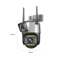 V380 Dual-Lens WIFI IP Camera Outdoor Waterproof 4MP Auto Tracking Color Night Vision Two Way Audio CCTV Camera. 