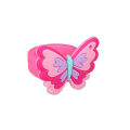 LFjAFvc Environmental Butterfly Ring Girl boy chindren PVC Silicone Ring Handmade Children's Cartoon Ring. 