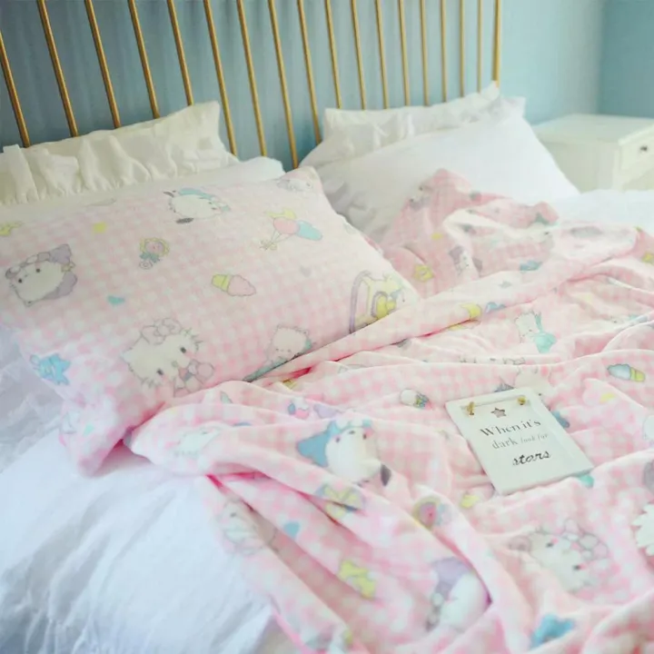 Cartoon%20Hello%20Kitty%20Plush%20Blanket%20Anime%20Flannel%20Pillowcase%20Kawaii%20Sanrio%20Room%20Decor%20Nap%20Air%20Conditioner%20QuiltFine%20Gift%20For%20Girl%20-%20Image%204