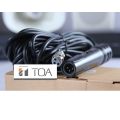 Original TOA DM-1200 Handheld Wired Dynamic Microphone for PA System with 10 Meters Cable - Black Color. 