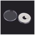 60 Pcs 46mm Coin Cases Capsules Holder Applied Clear Plastic Round Storage Box.
