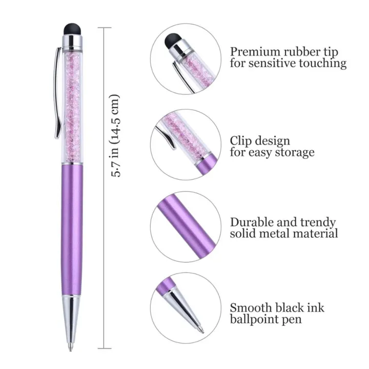 10Pcs/Lot%20Crystal%20Stylus%20Pen%20Diamond%20Ballpoint%20Pens%20Stationery%20Ballpen%202%20In%201%20Crystal%20Touch%20Screen%20Pen%20For%20Capacitive%20Screen%20-%20Image%205