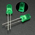 50Pcs- 5Mm Colorful Green Led 5Mm Round Led Light Emitting Diode Basic Green Light Bulbs For Electronics Project Indicator Front Panels Led Light Diy - Rgb Light.