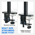 Selens Monitor and Laptop Stand with Dual Boom Arms Desk Mount Fits Photography Studio, Stream Studio Home Office. 