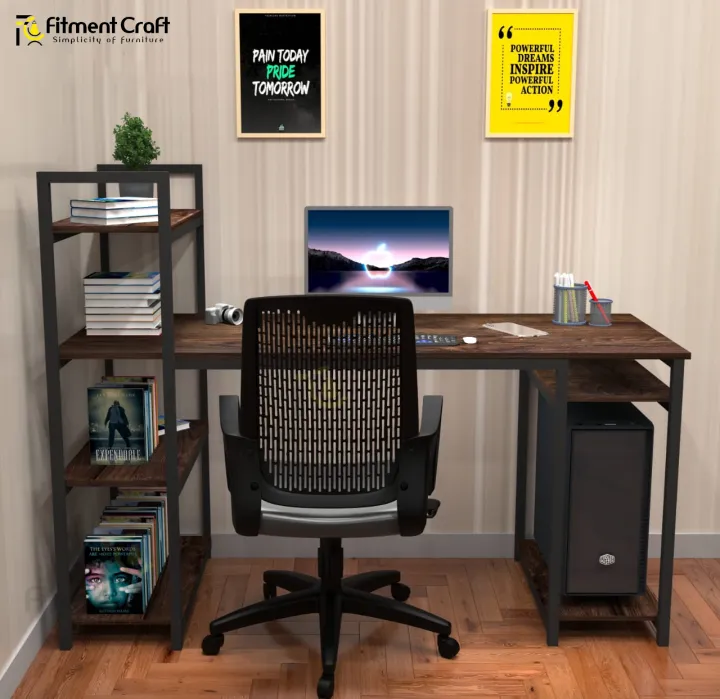New Study Table with Double Shelve | TV12-003 - computer table | Daraz ...