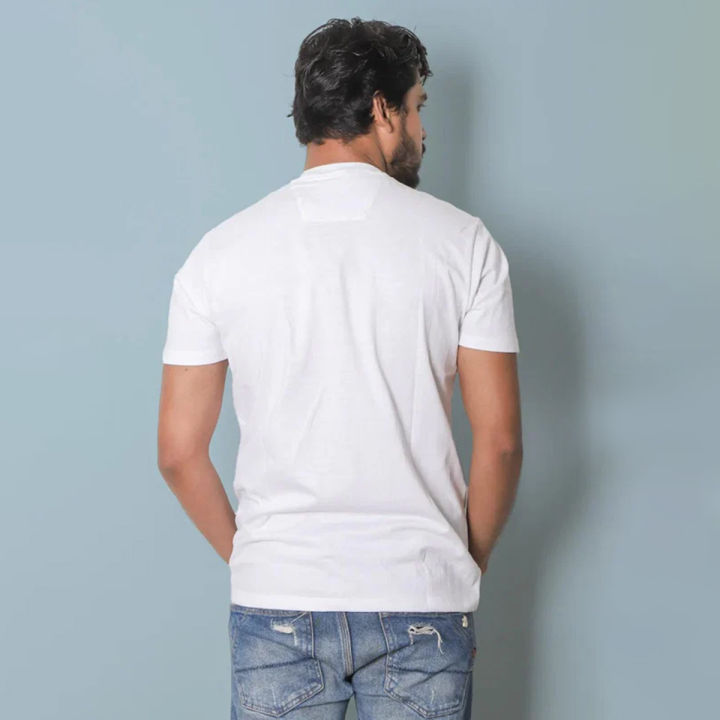 Klothen%20White%20Printed%20Round%20Neck%20Tee%20For%20Mens%20-%20Image%202