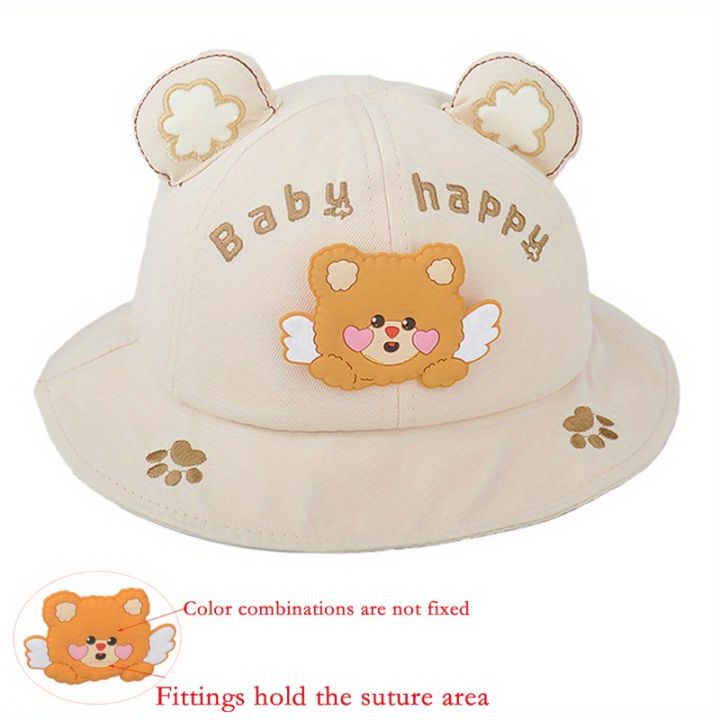 Baby Hat Summer Baby Cute Cartoon Wide Visor Fisherman Hat Boys and Girls