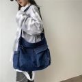 Denim Crossbody Bags for Women Japanese Style Unisex Casual Pocket Books School Bag for Students Shoulder Bags Large Jeans Bag. 