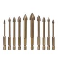 10PC Efficient Universal Drilling Tool,Multi-Function Cross Alloy Drill Bit Tip Tools,Carbide Drill Tap Bit Set. 