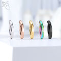 ZS 1 PC 14G Stainless Steel Clicker Belly Button Ring For Women Gold Color Reverse Curved Navel Barbell Body Jewelry 8/10/12MM. 