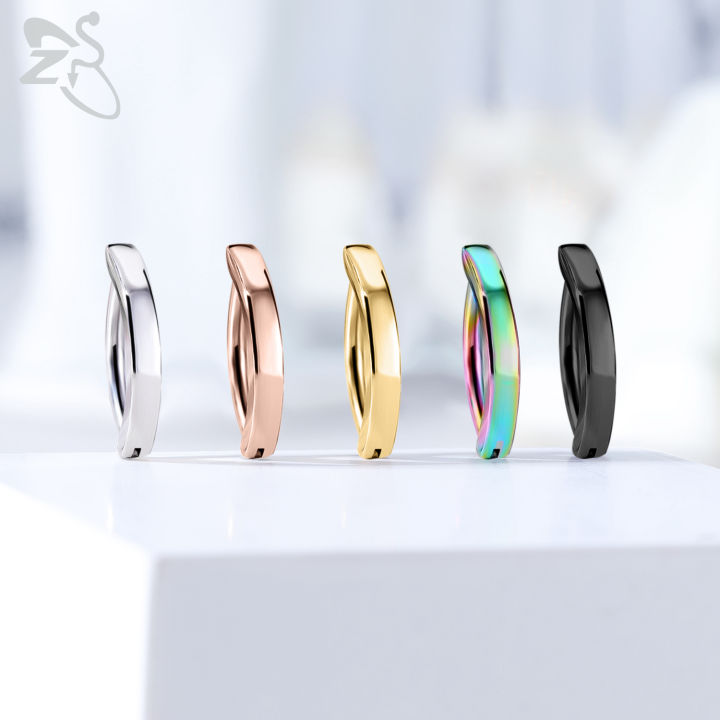 ZS%201%20PC%2014G%20Stainless%20Steel%20Clicker%20Belly%20Button%20Ring%20For%20Women%20Gold%20Color%20Reverse%20Curved%20Navel%20Barbell%20Body%20Jewelry%208/10/12MM%20-%20Image%202