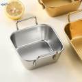 Stainless Steel Fries Plate Tray Fried Chicken Plate for Cafe Party Dining Table. 