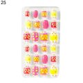 24PCS/box Children/adult Cartoon Candy Nails Full Coverage Self-adhesive Nail Polish Cute Girl Manicure Decoration CL02.
