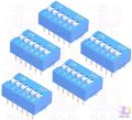 3Pcs 6 Position DIP Switch 2.54mm Pitch Horizontal DIP Switch Six Positions Piano Type Dial DIP Slide Switch For Electronics Circuit PCB. 