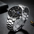 GENEVA Luxury Gold Watch Men Waterproof Automatic Wacth Business Stainless Steel Band Men Watch Relo Ng Kalalakihan. 