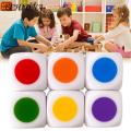 Colorful Dice for Kids Colorful 16mm Dice Set for Board Games Education Non-fading Smooth Edge 6 Sided Tehing Dice Pk of 2 less Than Bright Col d Dice for Learning. 